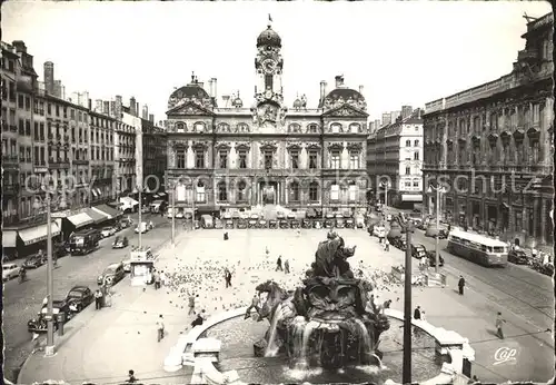 Lyon France Place des Terreaux Fontaine Kat. Lyon