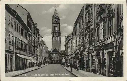 Bautzen Reichenstrasse mit Reichentor Kat. Bautzen