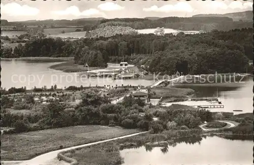 Eutin Fliegeraufnahme Badeanstalt und Seeschaarwald Kat. Eutin