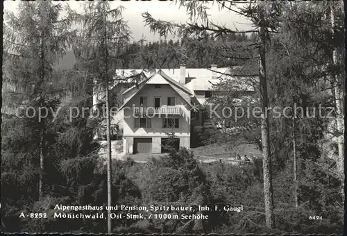 Moenichwald Alpengasthof Pension Spitzbauer Kat. Moenichwald