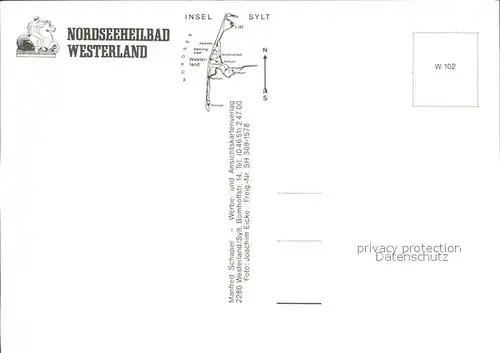 Westerland Sylt Fliegeraufnahme Kat. Westerland
