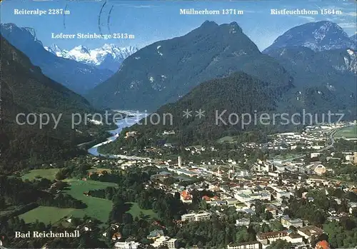 Bad Reichenhall Fliegeraufnahme Reiteralpe Muellnerhorn Ristfeuchthorn  Kat. Bad Reichenhall