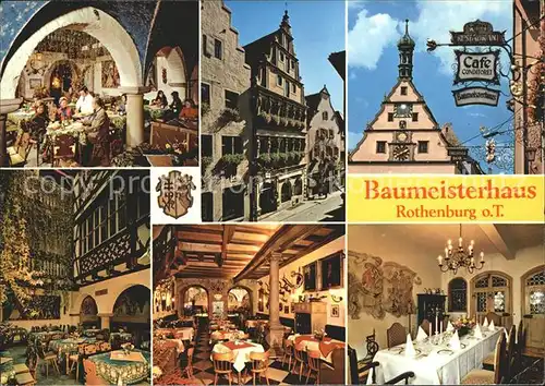 Rothenburg Tauber Baumeisterhaus Cafe  Kat. Rothenburg ob der Tauber