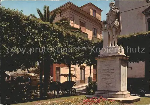 Sorrento Campania Denkmal Torquato Tasso  Kat. Sorrento