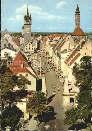 Straubing Ludwigsplatz Stadtturm St. Jakob Kat. Straubing