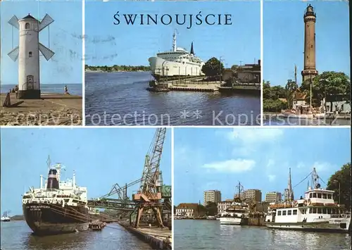 Swinoujscie M f Wawel Latarnia morska Nabrzeze portowe  Kat. Swinemuende Pommern
