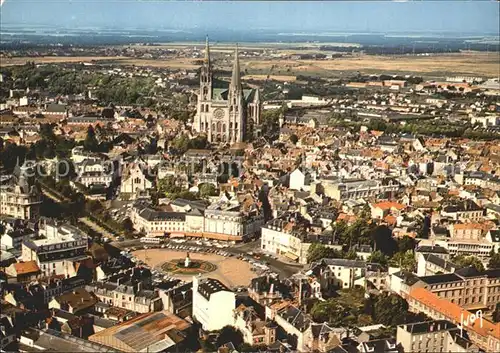 Chartres Eure et Loir Fliegeraufnahme Cathedrale  Kat. Chartres