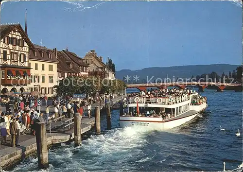 Stein Rhein Dampferanlegestelle Faehre  Kat. Stein Rhein