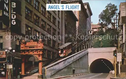 Los Angeles California Angels Flight Bergbahn Kat. Los Angeles