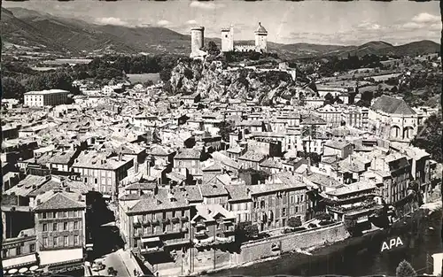 Foix Fliegeraufnahme avec Chateau Kat. Foix