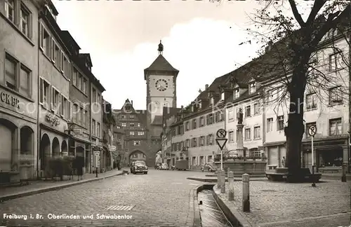 Freiburg Breisgau Oberlinden und Schwabentor Kat. Freiburg im Breisgau