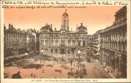 Lyon France Place des Terreaux et Hotel de Ville Kat. Lyon