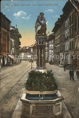 Bern BE Simsonbrunnen und Gerechtigkeitsgasse Kat. Bern