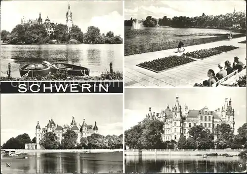 Schwerin Mecklenburg Schloss und Pfaffenteich Kat. Schwerin