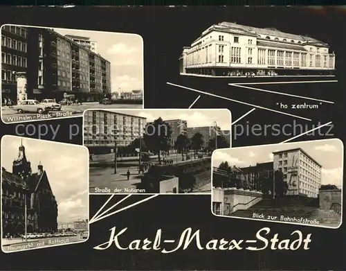 Karl Marx Stadt Strasse der Nationen Neumarkt Bahnhofstrasse Kat. Chemnitz