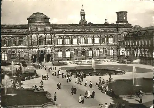 Dresden Sempergalerie vom Zwingerhof Kat. Dresden Elbe