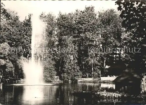 Schlettau Erzgebirge Teich mit Fontaine Kat. Schlettau Erzgebirge