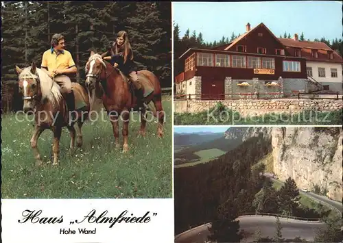 Hohe Wand Haus Almfriede Pferde Pension Kat. Hohe Wand