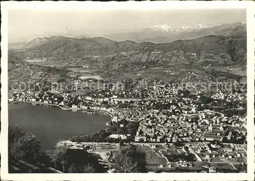 Lugano TI Fliegeraufnahme mit Monte Rosa Kat. Lugano