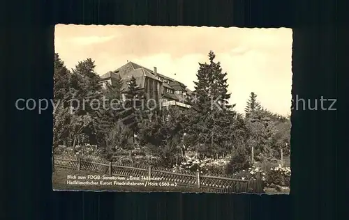 Friedrichsbrunn Harz Sanatorium Ernst Thaelmann Kat. Friedrichsbrunn