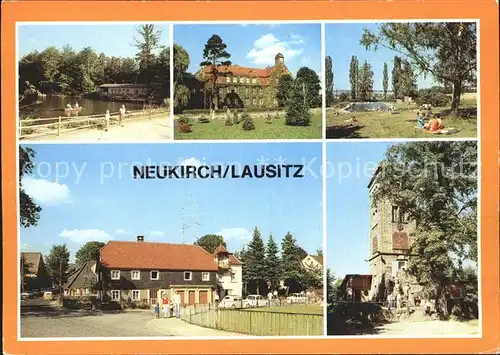 Neukirch Lausitz Valtentalseebaude Gondelteich Lessingschule Freibad Teilansicht Valtenbergbaude Kat. Neukirch Lausitz