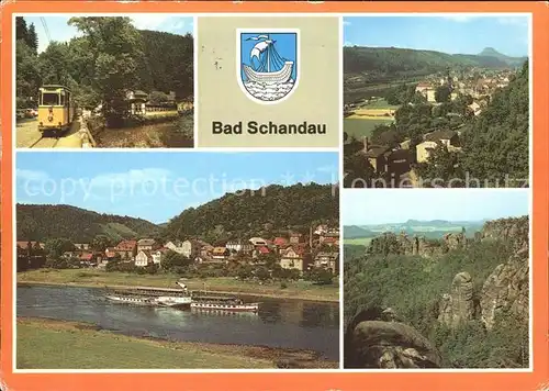 Bad Schandau Kirnitzschtalbahn Teilansichten Schrammsteine Kat. Bad Schandau