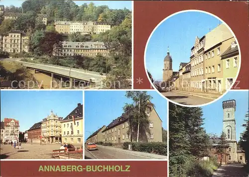 Annaberg Buchholz Erzgebirge Teilansicht St Annenkirche Markt Friedr Engels Str Poehlberg Kat. Annaberg