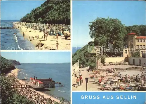 Sellin Ruegen Strand Restaurant Gartenwirtschaft Kat. Sellin Ostseebad