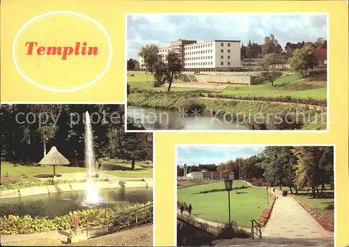 Templin FDGB Heim Salvador Allende Im Buergergarten Brunnen Kat. Templin