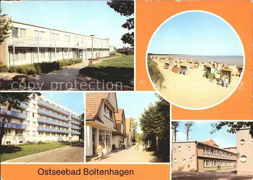Boltenhagen Ostseebad FDGB Urlauberdorf und Erholungsheim John Brinkmann Strand Mittelpromenade Haus Seeschloesschen Kat. Ostseebad Boltenhagen