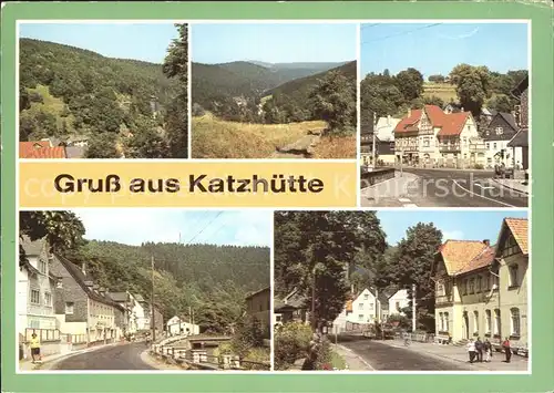 Katzhuette Teilansicht Schwarzatal Bahnhofstr Oelzer Str Eisfelder Str Kat. Katzhuette