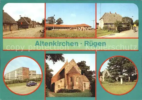 Altenkirchen Ruegen Werner Seelenbinder Str Warenverkaufsstelle Teilansicht Polytechn Oberschule Kirche Park Kat. Altenkirchen Ruegen