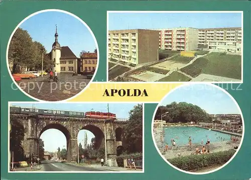 Apolda Markt Neubaugebiet Viadukt Freibad Kat. Apolda