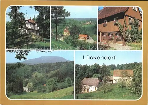 Lueckendorf Kulturhaus Hackel Sommerbergblick Umgebindehaus Hochwald Panorama Teilansicht Kat. Kurort Oybin