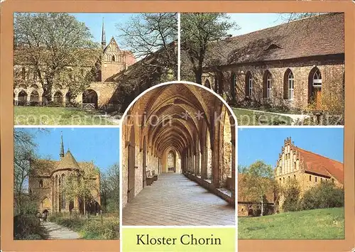 Chorin Kloster von Sueden Ostfluegel Ostchor Dachreiter Kreuzgang Suedgiebel Kat. Chorin