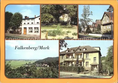 Falkenberg Mark FDGB Heim Zum Falken Theodor Fontane Platz Teilansicht Oderbruch Bettenhaus am Buchenberg Kat. Falkenberg Mark