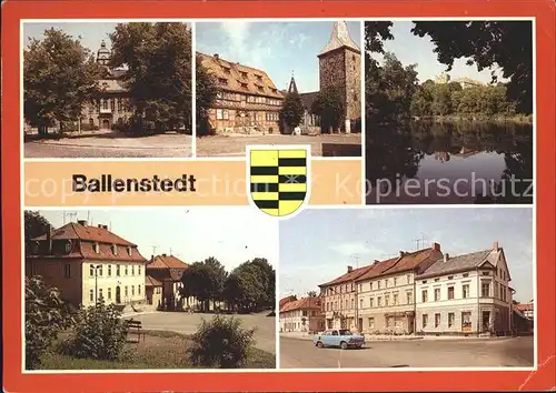 Ballenstedt Rathaus Alter Markt Schlossteich Wilhelm Pieck Allee Rud Breitscheid Platz Kat. Ballenstedt