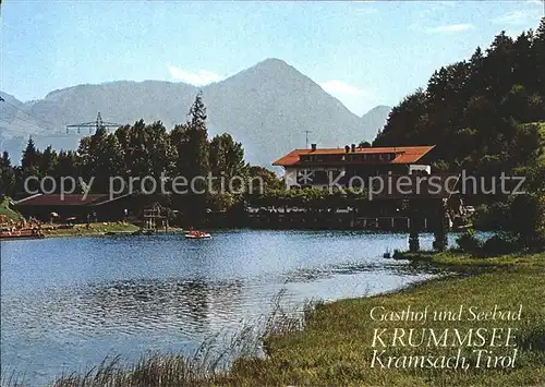 Kramsach Gasthof Seebad Krumsee Kat. Kramsach