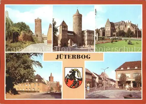 Jueterbog Stadtmauer Zinnaer Tor Friedr Schiller Oberschule Dammtor Platz der Jugend Kat. Jueterbog
