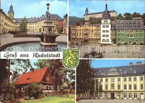 Rudolstadt Schloss und Heidecksburg Marktplatz Volkskundemuseum Kat. Rudolstadt