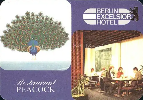 Berlin Excelsior Hotel Restaurant Peacock Kat. Berlin