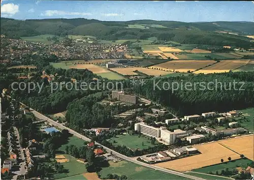 Bad Driburg Stadt Kurpark Kurkliniken Fliegeraufnahme Kat. Bad Driburg