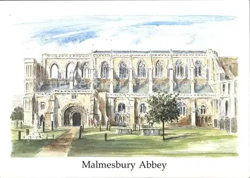 Malmesbury Abbey Kuenstlerkarte Kat. North Wiltshire