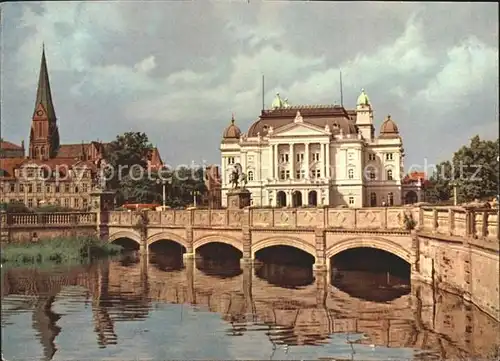 Schwerin Mecklenburg Staatstheater und Dom Kat. Schwerin