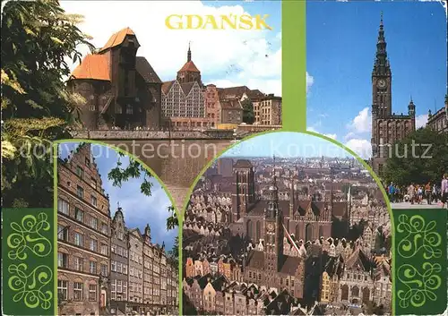 Gdansk Zuraw brama mieska Ratusz Glownego Miasta Ulica Swietego Ducha Widok ogolny Kat. Gdansk