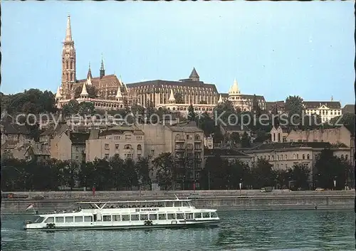 Budapest Donaupartie Kirche Passagierschiff Kat. Budapest