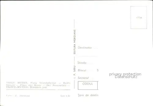 Tirgu Mures Strassenpartie Rosenplatz Kat. Tirgu Mures