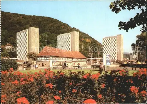 Suhl Thueringer Wald Waffenmuseum und Hochhaeuser Kat. Suhl