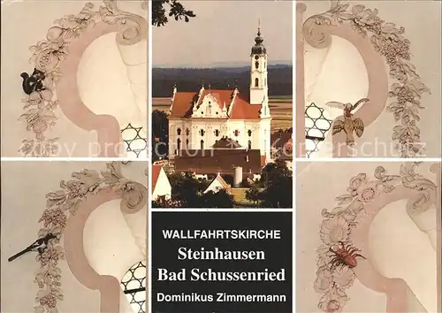 Bad Schussenried Wallfahrtskirche Steinhausen Tier Stukkaturen in der oberen Fensterzone Kat. Bad Schussenried