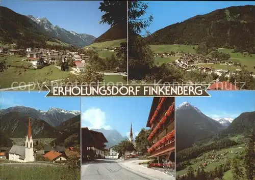Finkenberg Tirol Total Panorama Kirche Dorfpartie Kat. Finkenberg